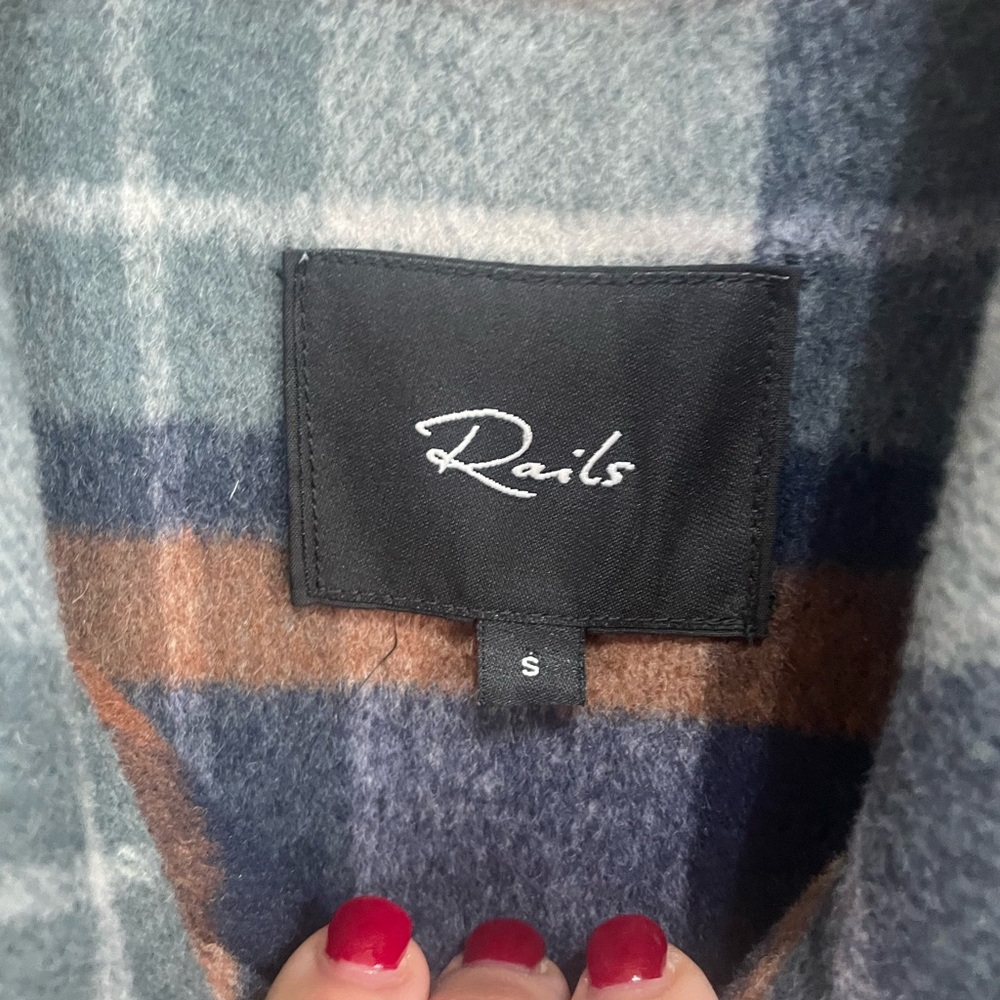 Rails Jaro Vail Plaid Coat in Blue and Brown